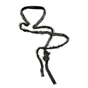 Ann Demeulemeester Black and Silver Chain Belt (can be worn as necklace or scarf
